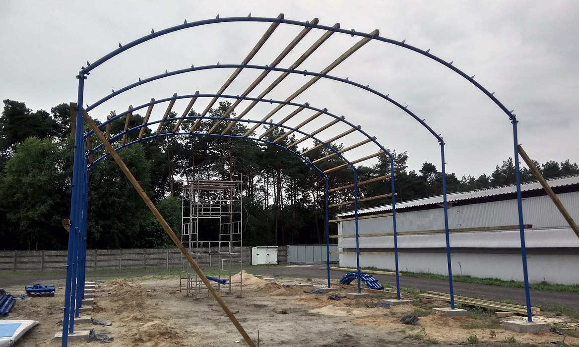  HALA STALOWA ŁUKOWA WIATA ROLNICZA TIR 11,8 X 80