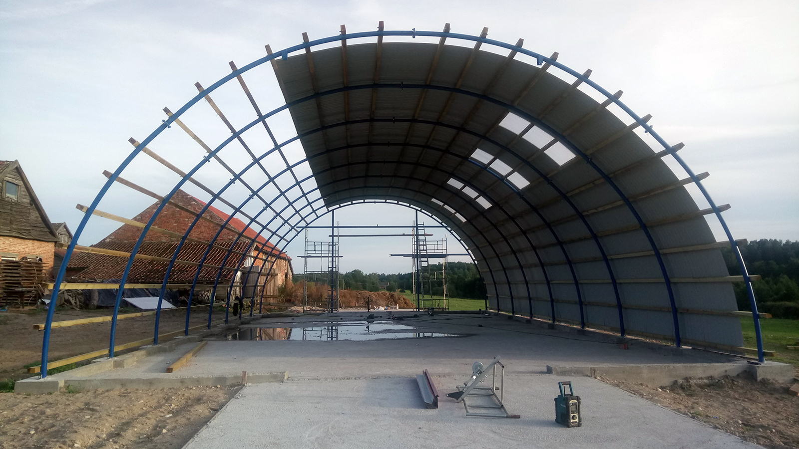  HALA stalowa łukowa hangar magazynowy 10,8 x 50