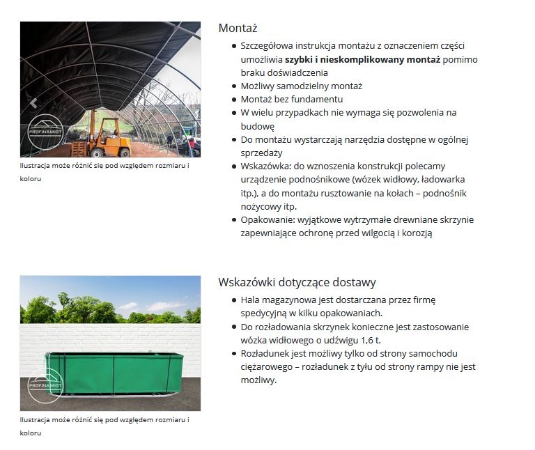 Hala Łukowa 9,15m x 10m x 4,5m, PVC 720 ciemnozielona.
